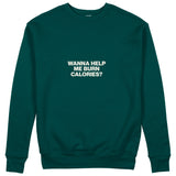 Burn Calories Sweatshirt - Koyu Yeşil - ön görünüm