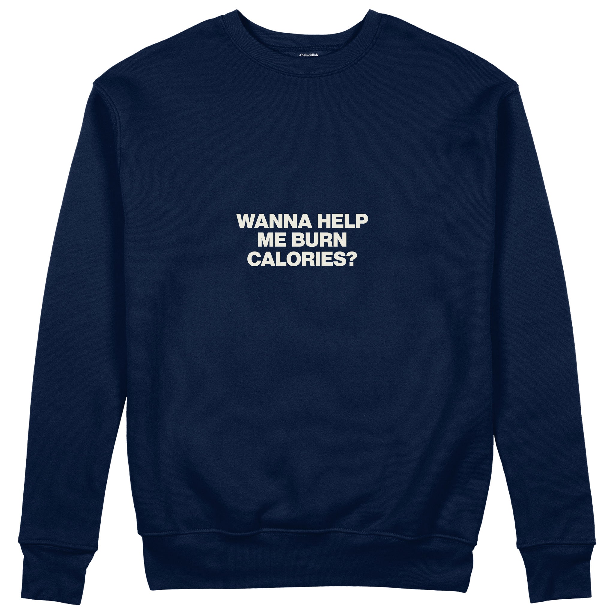 Burn Calories Sweatshirt - Lacivert - ön görünüm