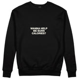 Burn Calories Sweatshirt - Siyah - ön görünüm