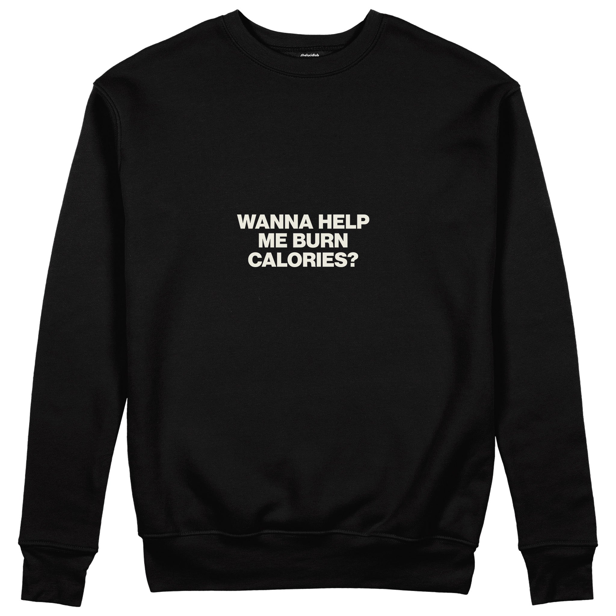 Burn Calories Sweatshirt - Siyah - ön görünüm