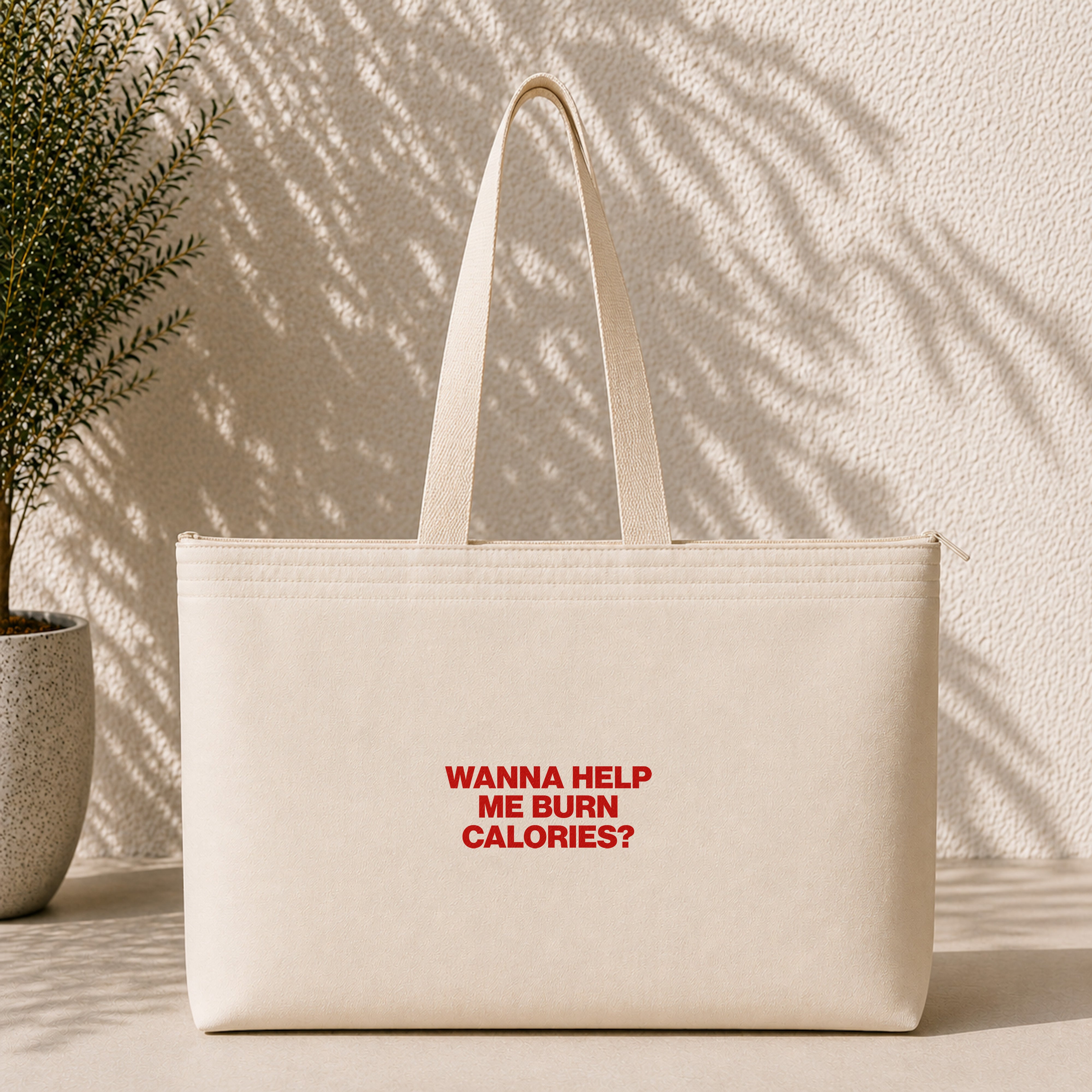 Burn Calories Weekend Tote Bag – ön görünüm