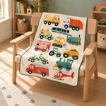 Busy Little Wheels Polar Bebek Battaniyesi — Çapraz görünüm