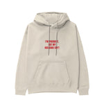 But My Husband Hoodie - Krem - ön görünüm
