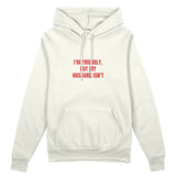 But My Husband Oversize Hoodie - Beyaz - ön görünüm