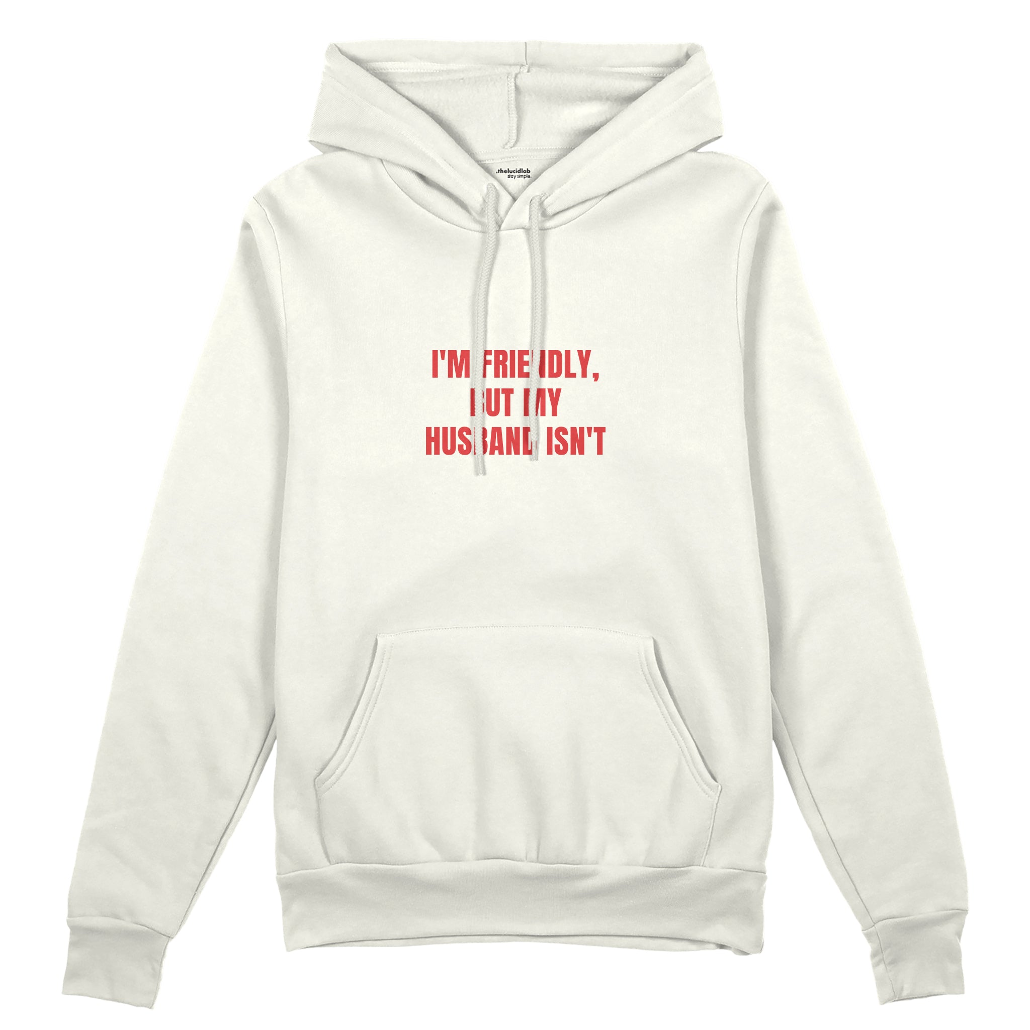 But My Husband Oversize Hoodie - Beyaz - ön görünüm