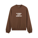 But My Husband Oversize Sweatshirt - Kahverengi - ön görünüm