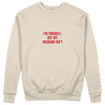 But My Husband Sweatshirt - Bej - ön görünüm