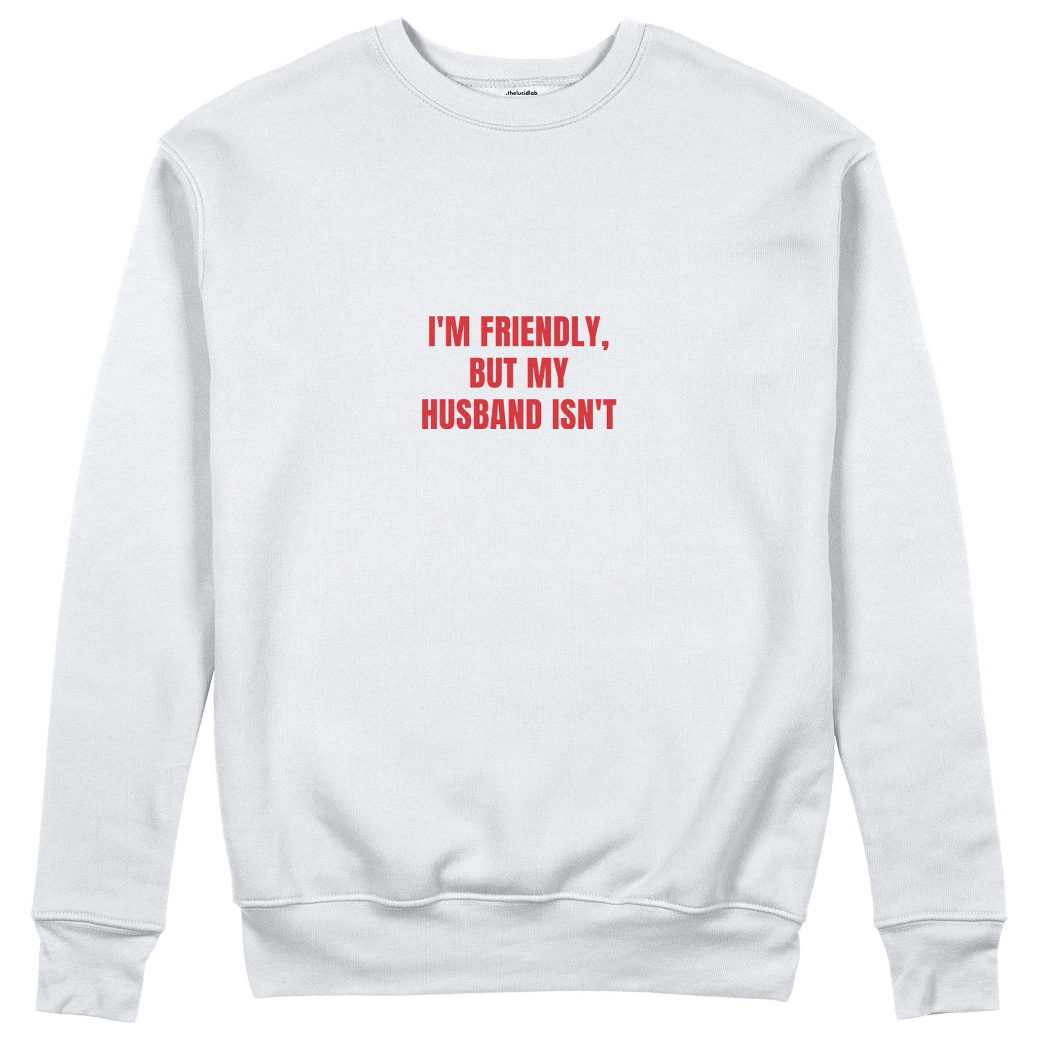 But My Husband Sweatshirt - Beyaz - ön görünüm