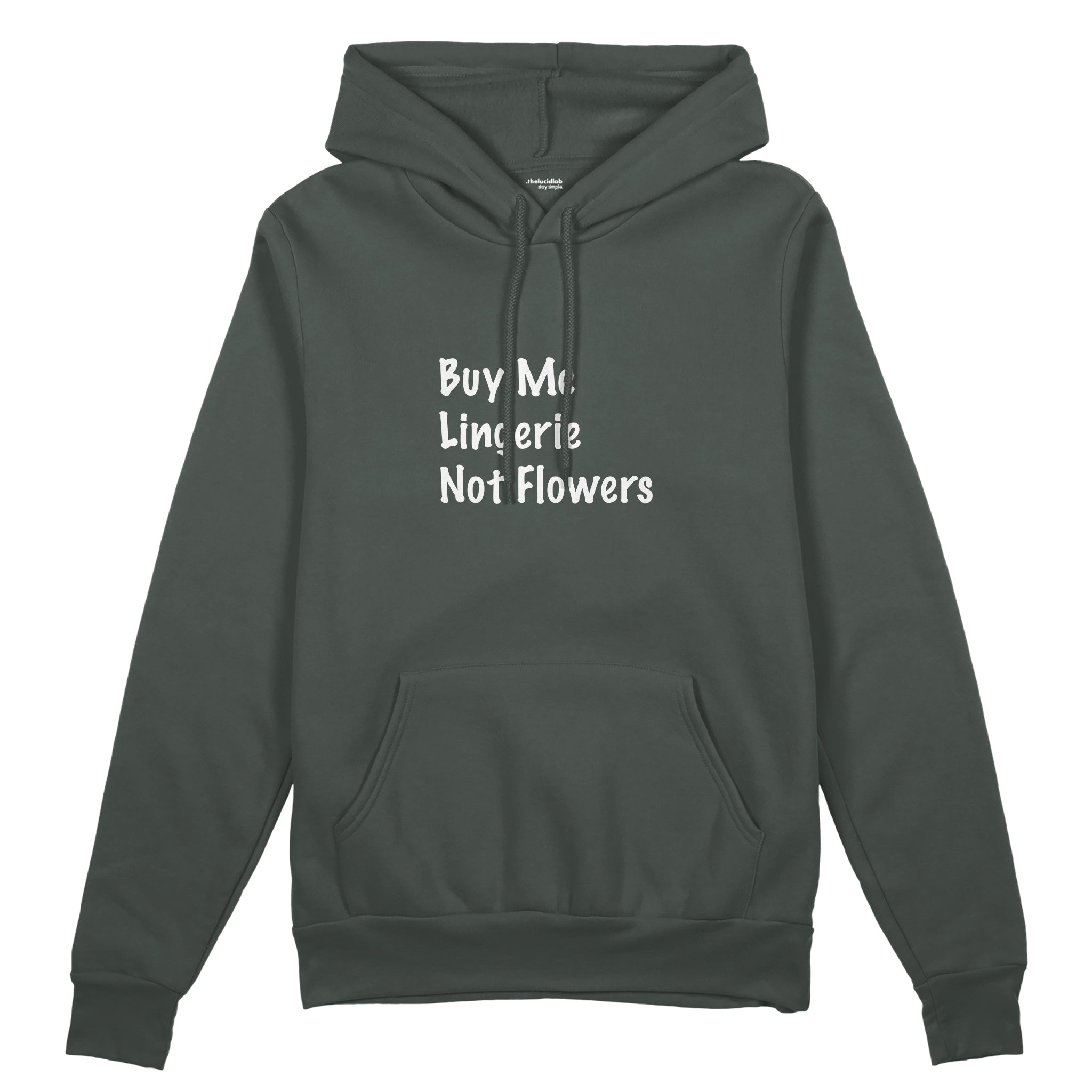Buy Me Lingerie Oversize Hoodie - Antrasit - ön görünüm