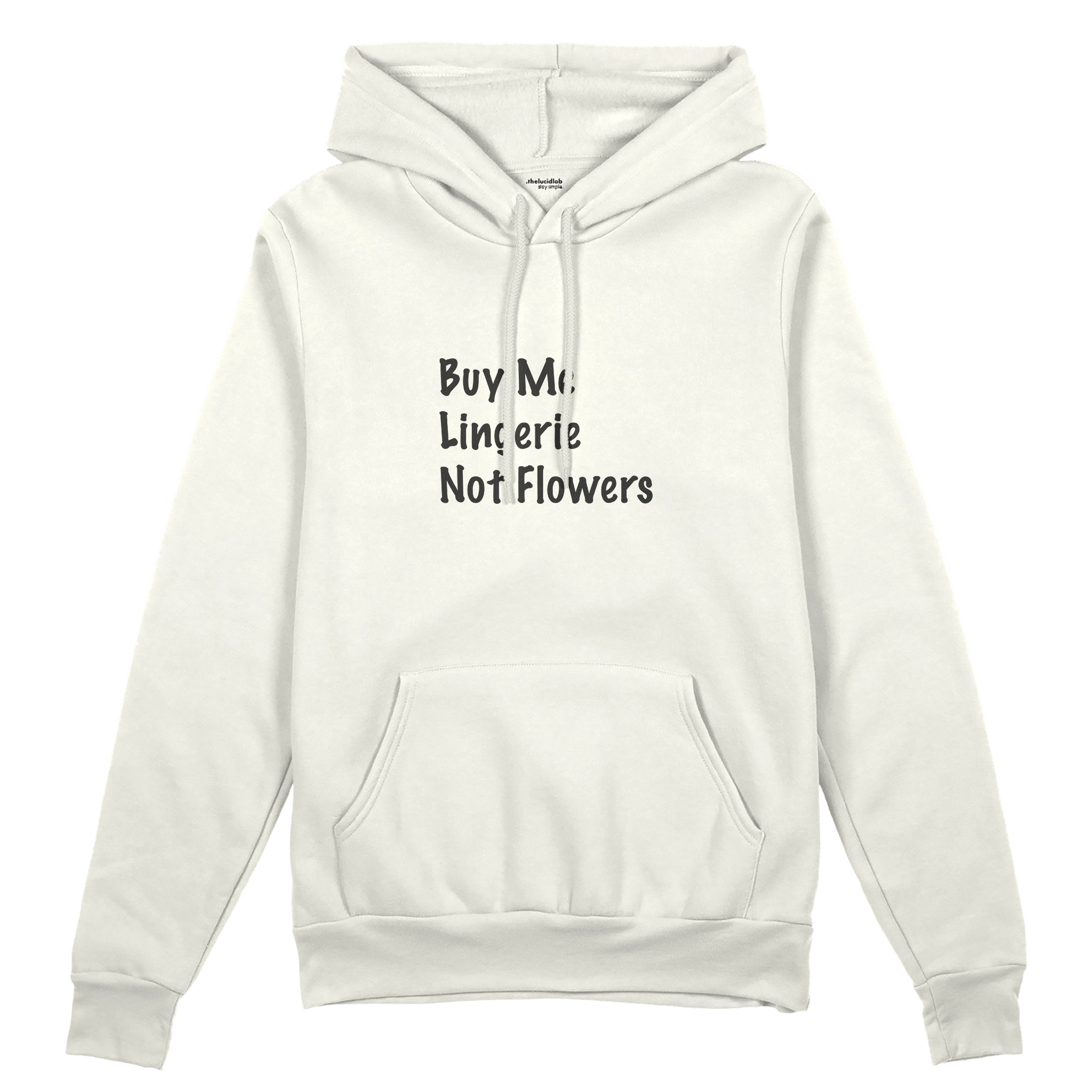 Buy Me Lingerie Oversize Hoodie - Beyaz - ön görünüm