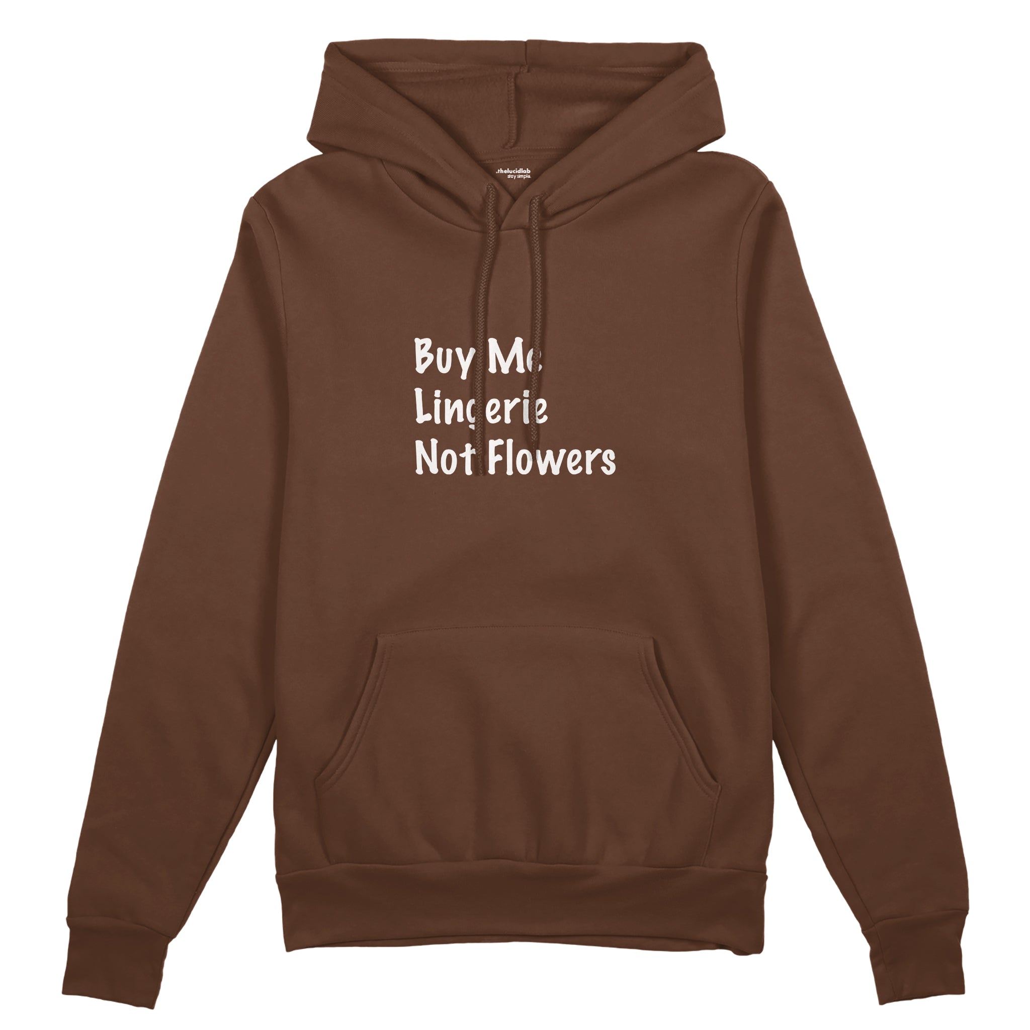 Buy Me Lingerie Oversize Hoodie - Kahverengi - ön görünüm