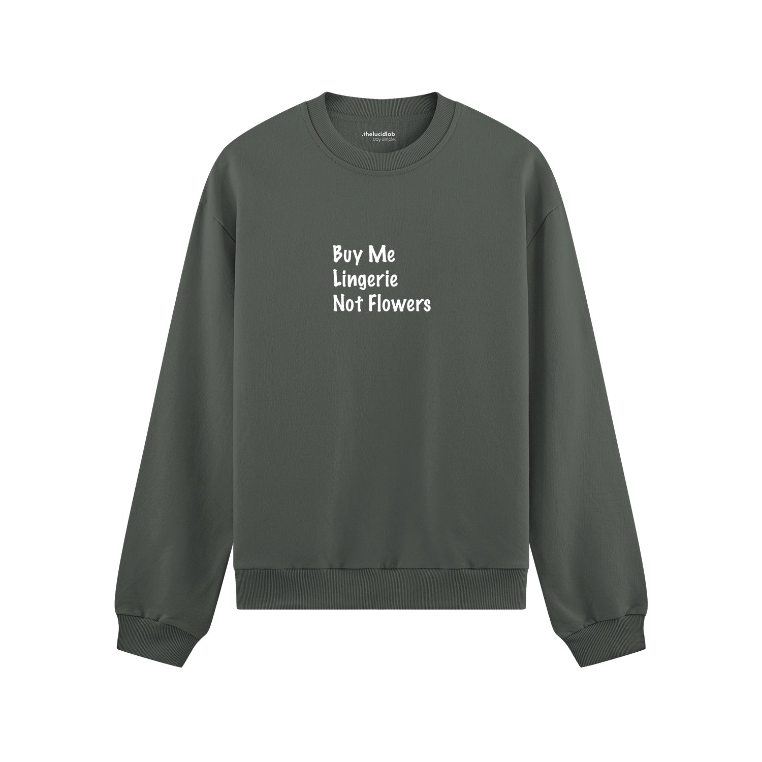 Buy Me Lingerie Oversize Sweatshirt - Antrasit - ön görünüm