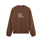 Buy Me Lingerie Oversize Sweatshirt - Kahverengi - ön görünüm