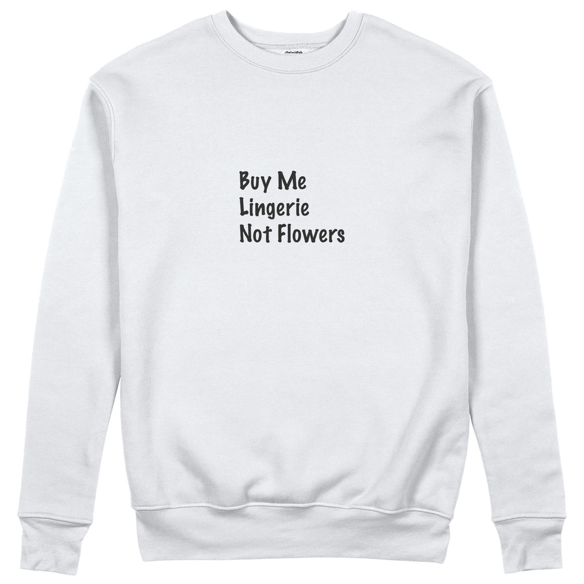 Buy Me Lingerie Sweatshirt - Beyaz - ön görünüm