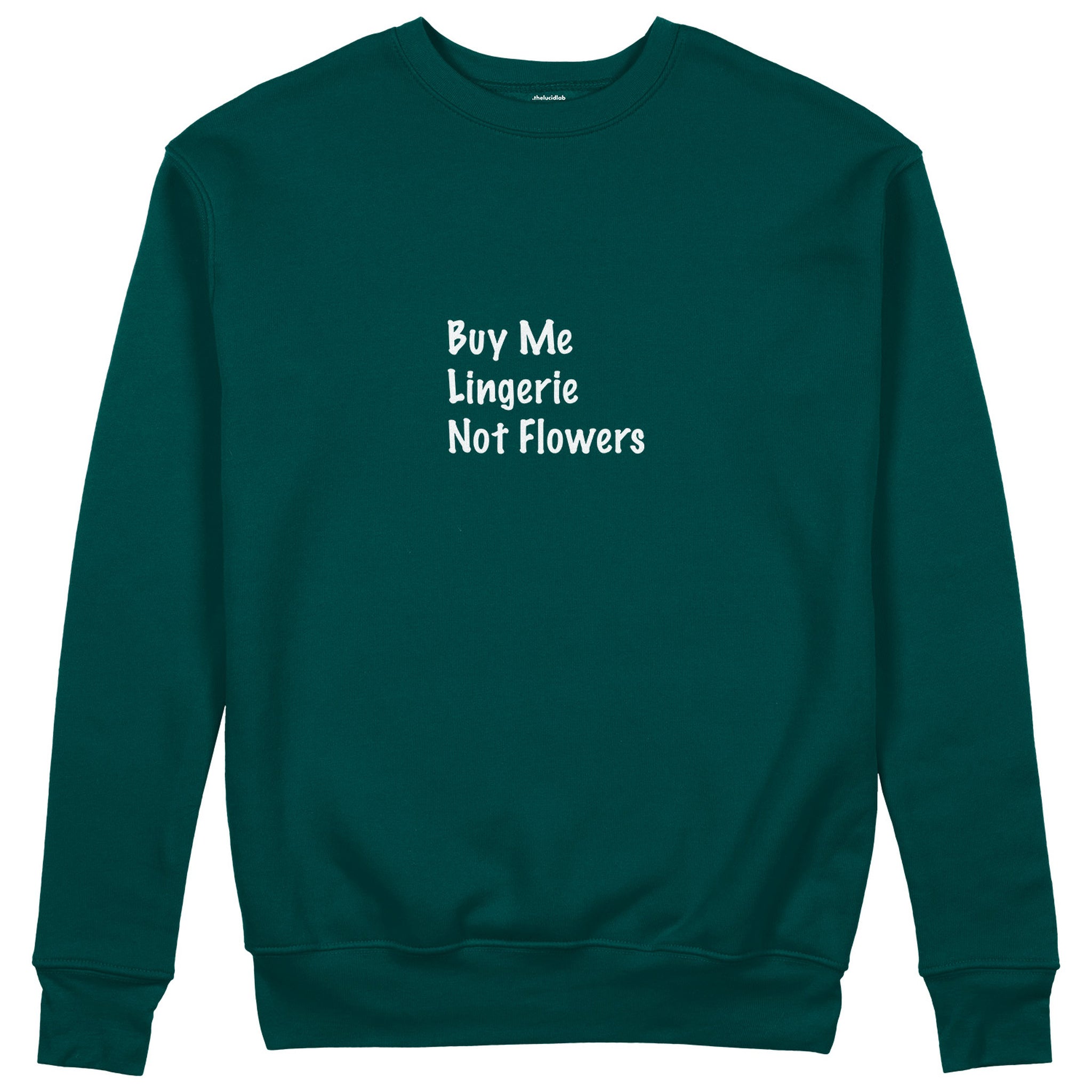 Buy Me Lingerie Sweatshirt - Koyu Yeşil - ön görünüm