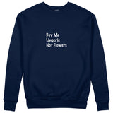 Buy Me Lingerie Sweatshirt - Lacivert - ön görünüm