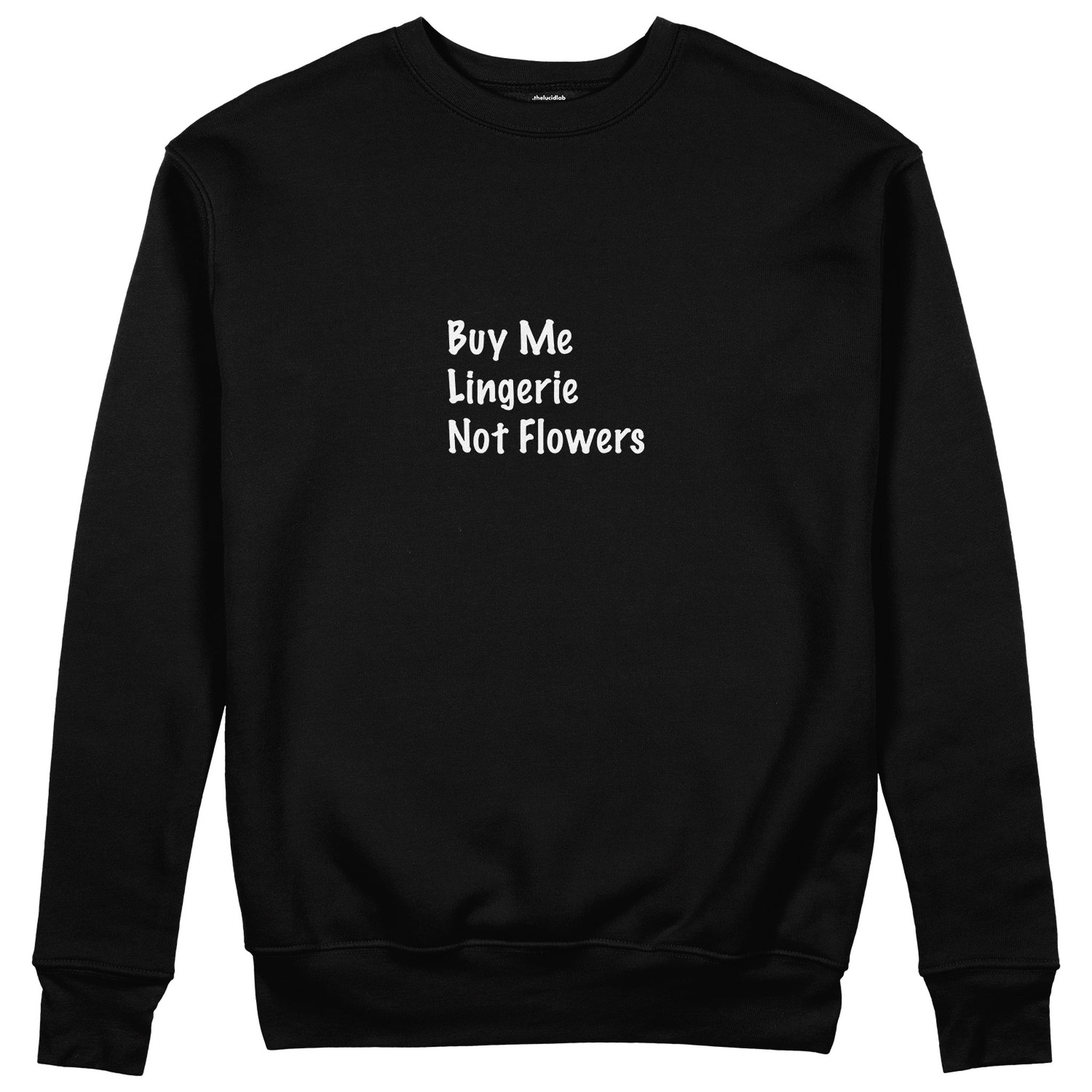 Buy Me Lingerie Sweatshirt - Siyah - ön görünüm