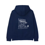 Café de Paris Hoodie - Lacivert - arka görünüm
