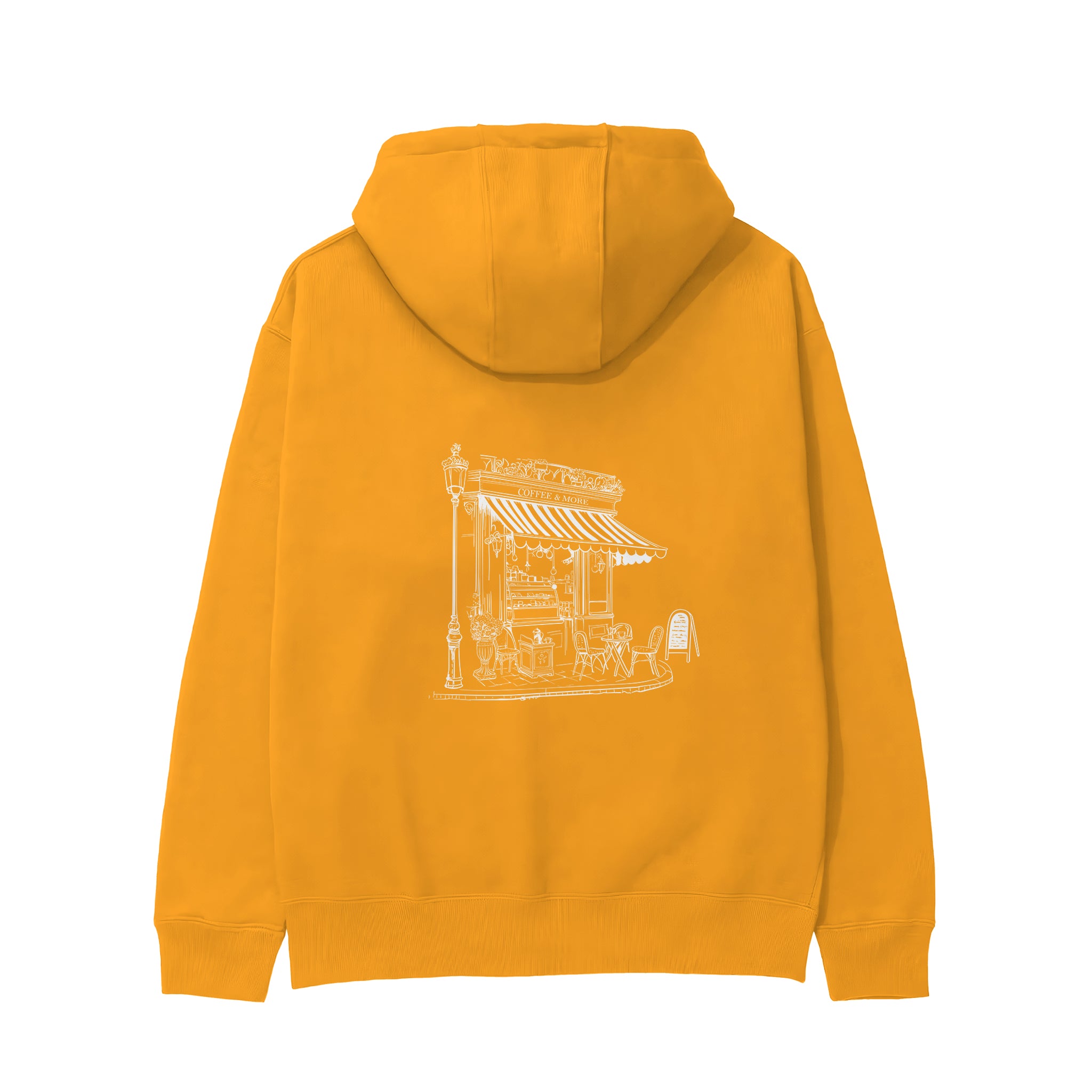 Café de Paris Hoodie - Turuncu - arka görünüm