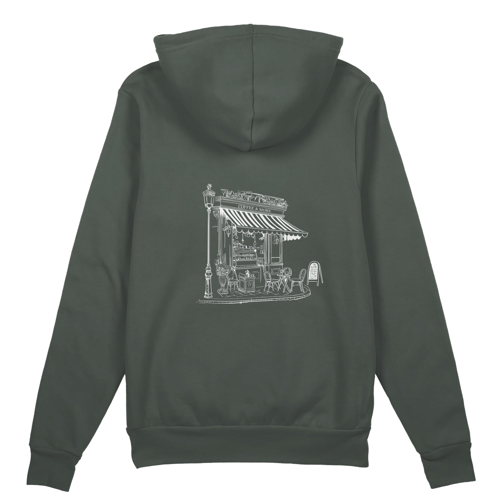 Café de Paris Oversize Hoodie - Antrasit - arka görünüm