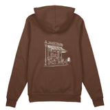 Café de Paris Oversize Hoodie - Kahverengi - arka görünüm