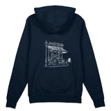 Café de Paris Oversize Hoodie - Lacivert - arka görünüm