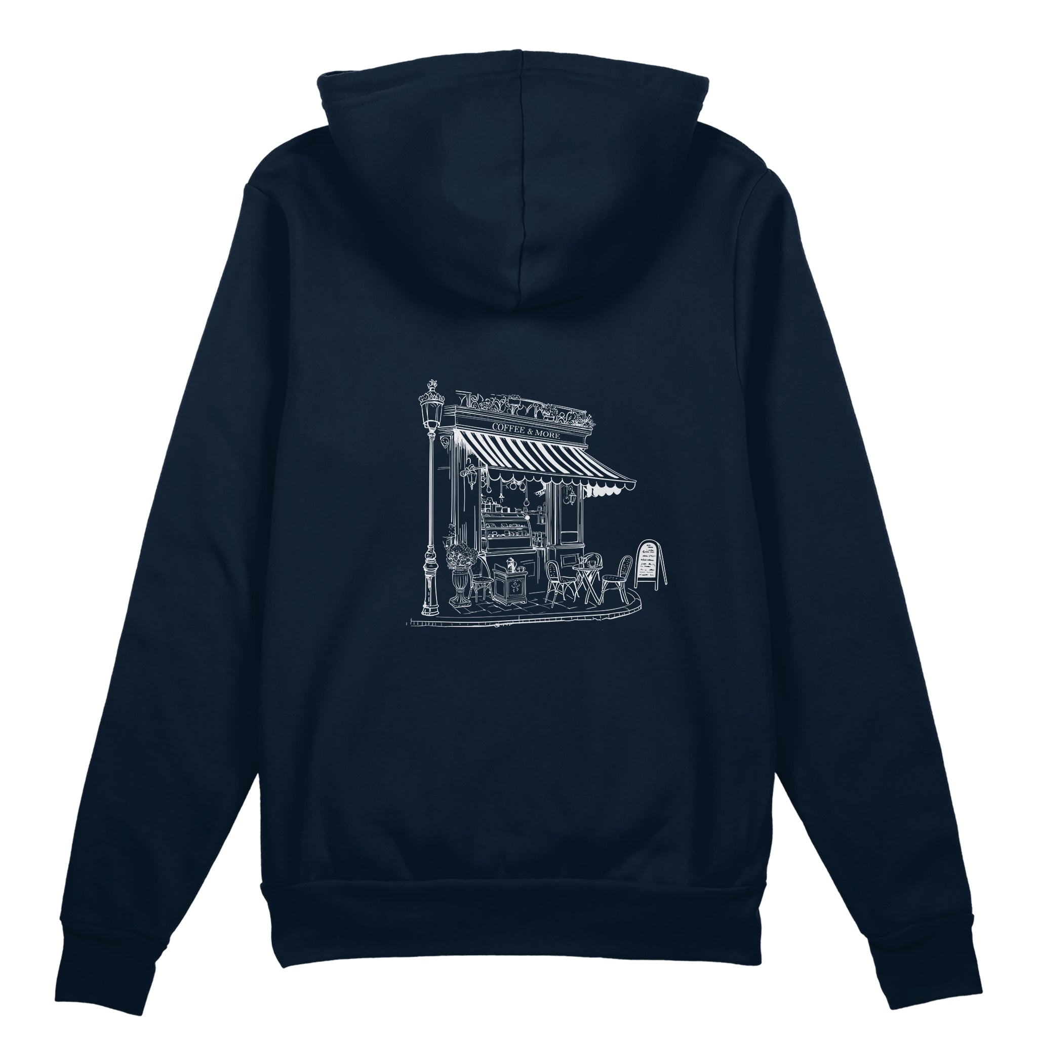 Café de Paris Oversize Hoodie - Lacivert - arka görünüm