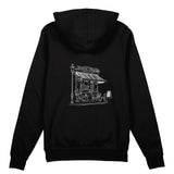 Café de Paris Oversize Hoodie - Siyah - arka görünüm