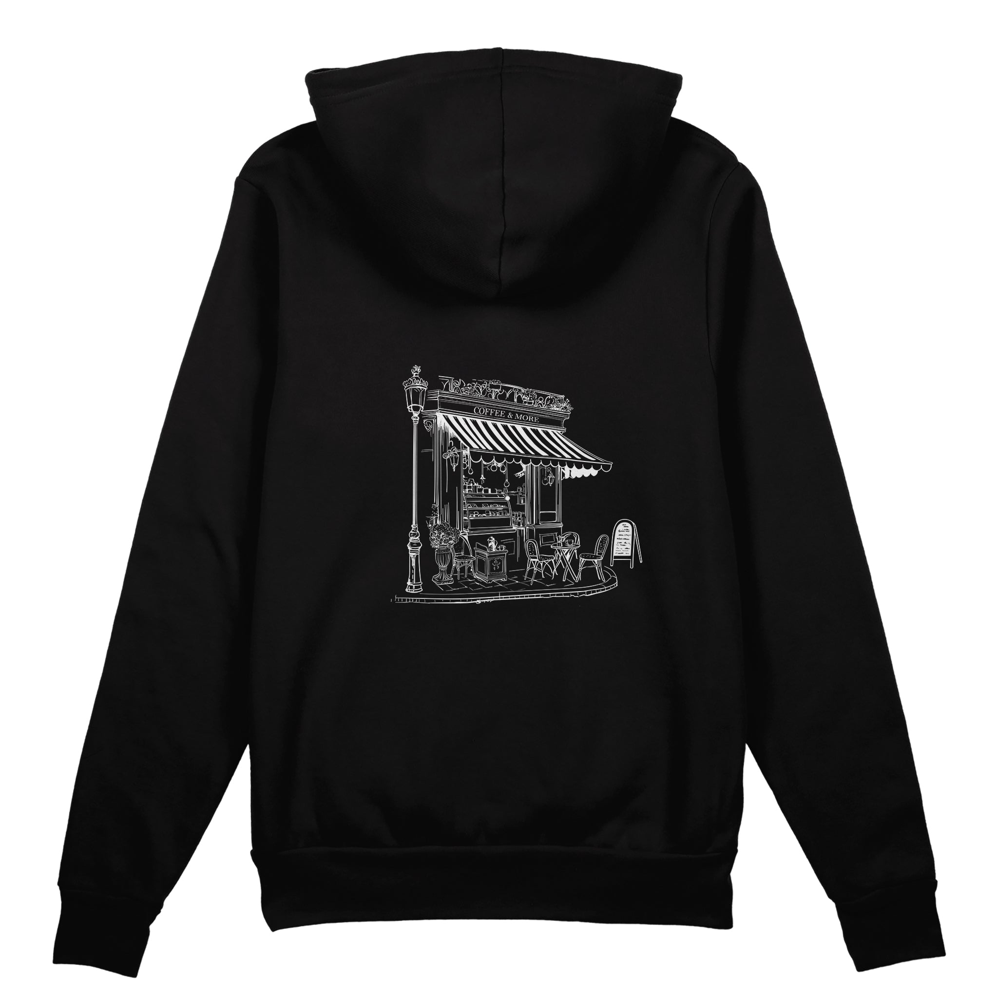 Café de Paris Oversize Hoodie - Siyah - arka görünüm