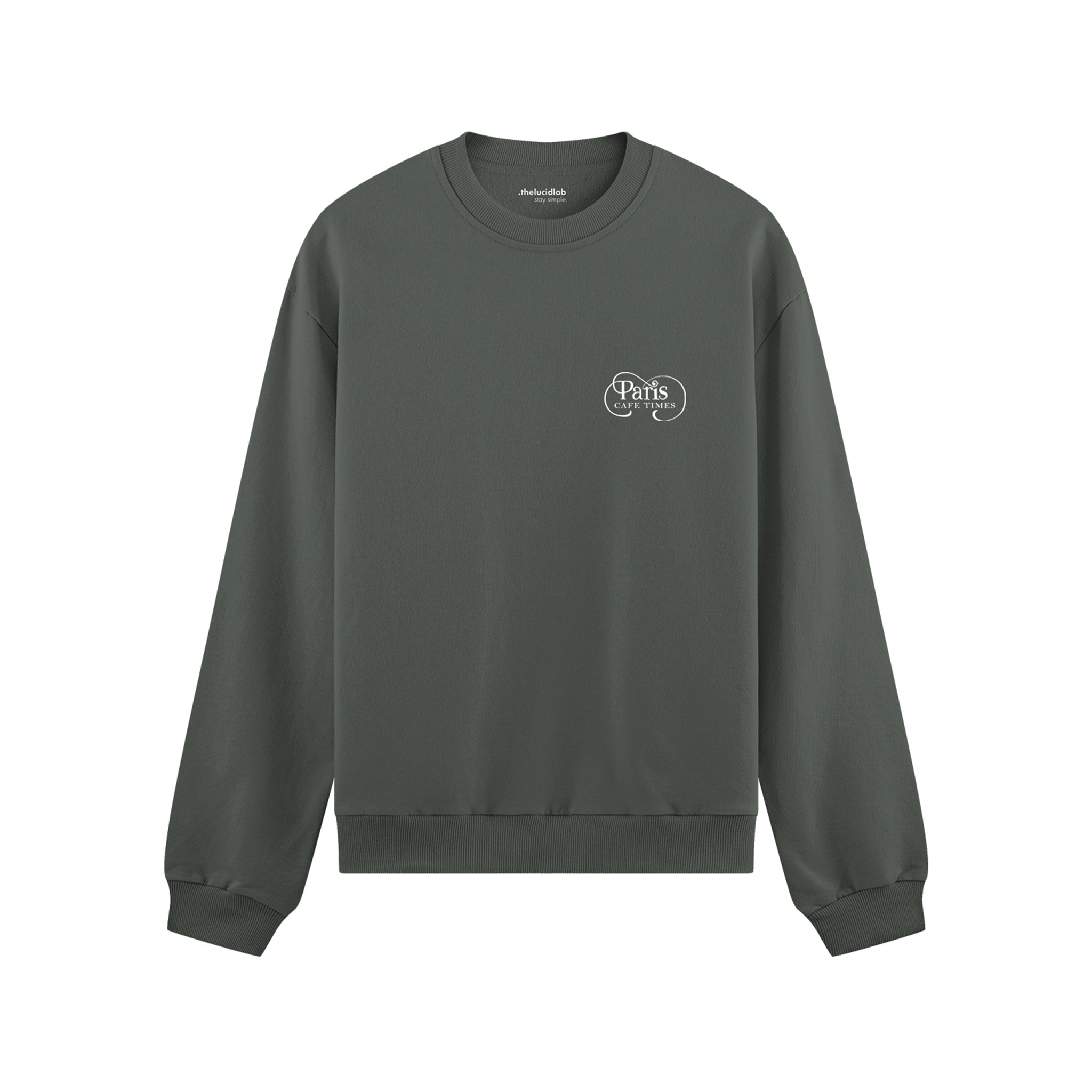 Café de Paris Oversize Sweatshirt - Antrasit - ön görünüm