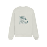 Café de Paris Oversize Sweatshirt - Beyaz - arka görünüm