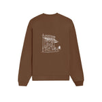 Café de Paris Oversize Sweatshirt - Kahverengi - arka görünüm