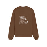Café de Paris Oversize Sweatshirt - Kahverengi - arka görünüm