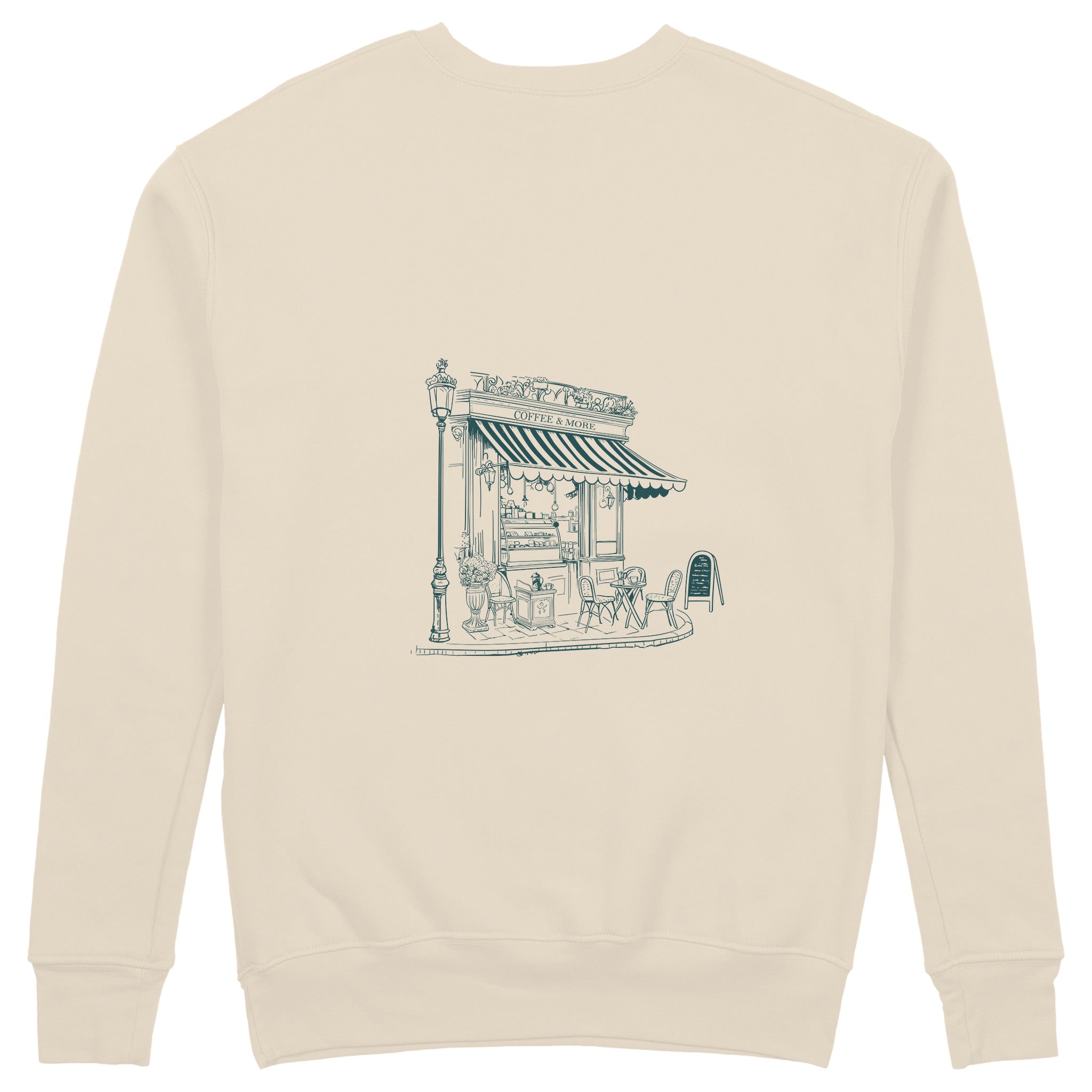 Café de Paris Sweatshirt - Bej - arka görünüm