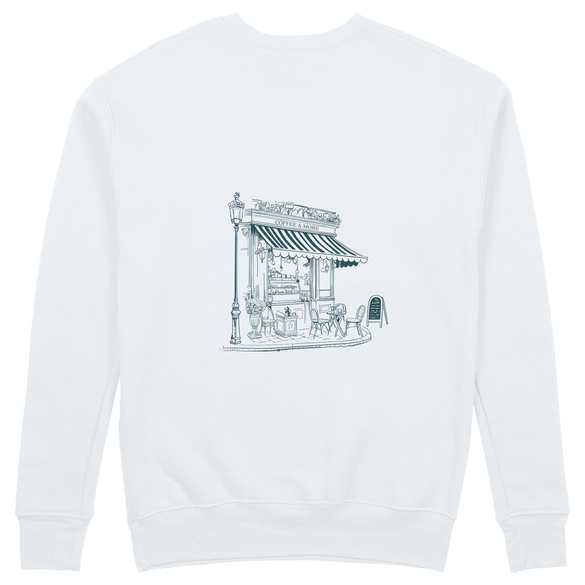 Café de Paris Sweatshirt - Beyaz - arka görünüm