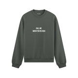 Call Me When You’re Rich Oversize Sweatshirt - Antrasit - ön görünüm