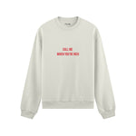 Call Me When You’re Rich Oversize Sweatshirt - Beyaz - ön görünüm