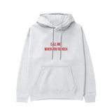 Call Me When You’re Rich Hoodie - Beyaz - ön görünüm