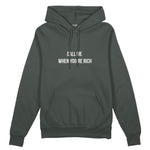 Call Me When You’re Rich Oversize Hoodie - Antrasit - ön görünüm