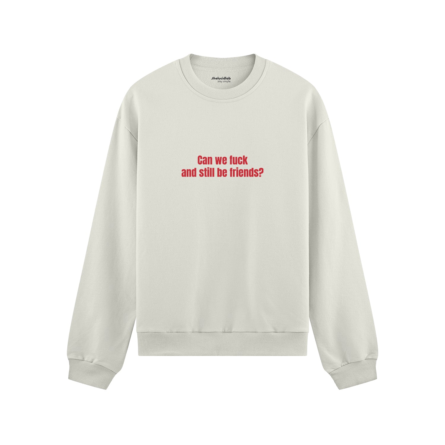 Can We Fuck Oversize Sweatshirt - Beyaz - ön görünüm
