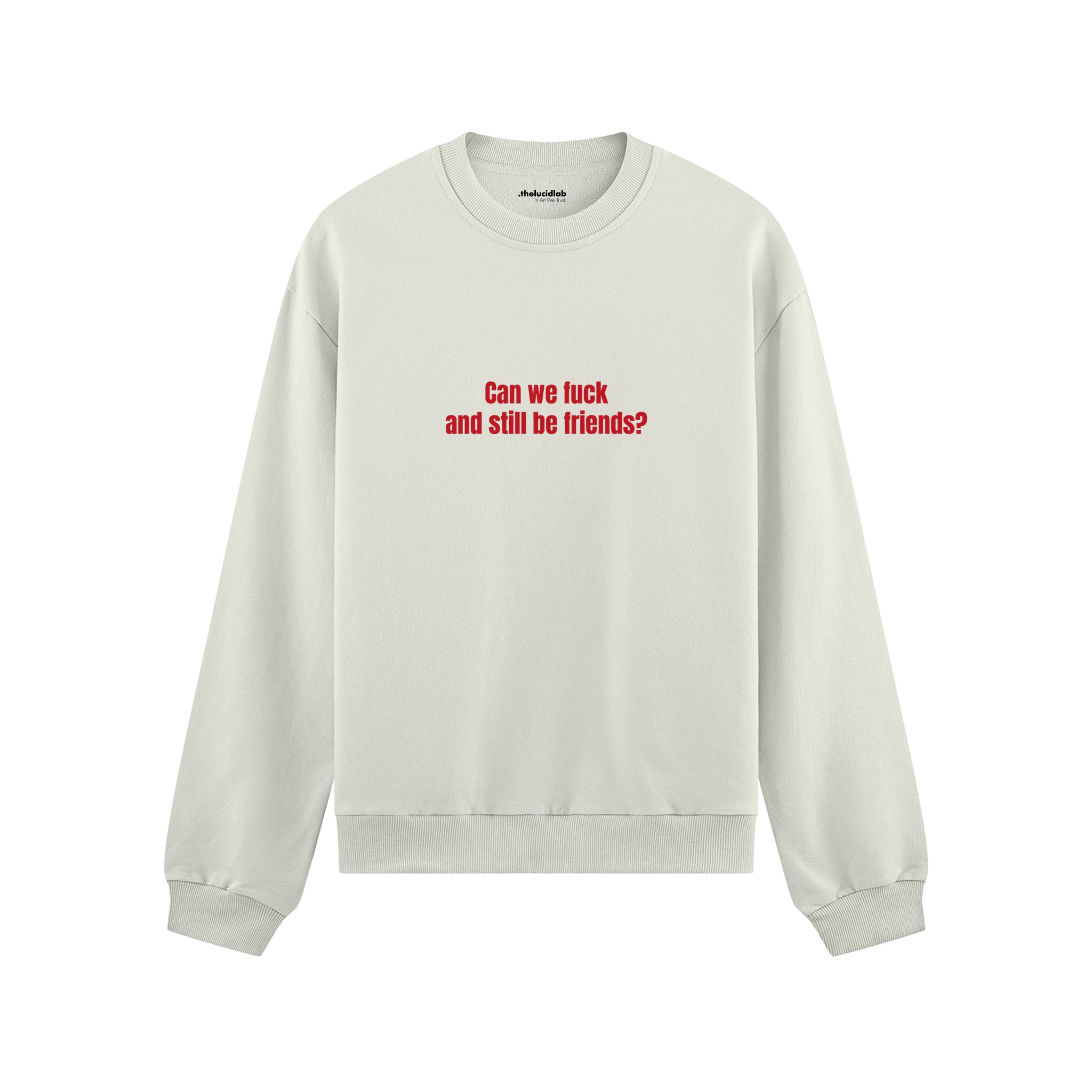Can We Fuck Oversize Sweatshirt - Beyaz - ön görünüm