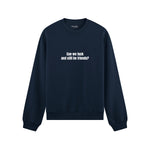 Can We Fuck Oversize Sweatshirt - Lacivert - ön görünüm