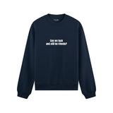 Can We Fuck Oversize Sweatshirt - Lacivert - ön görünüm