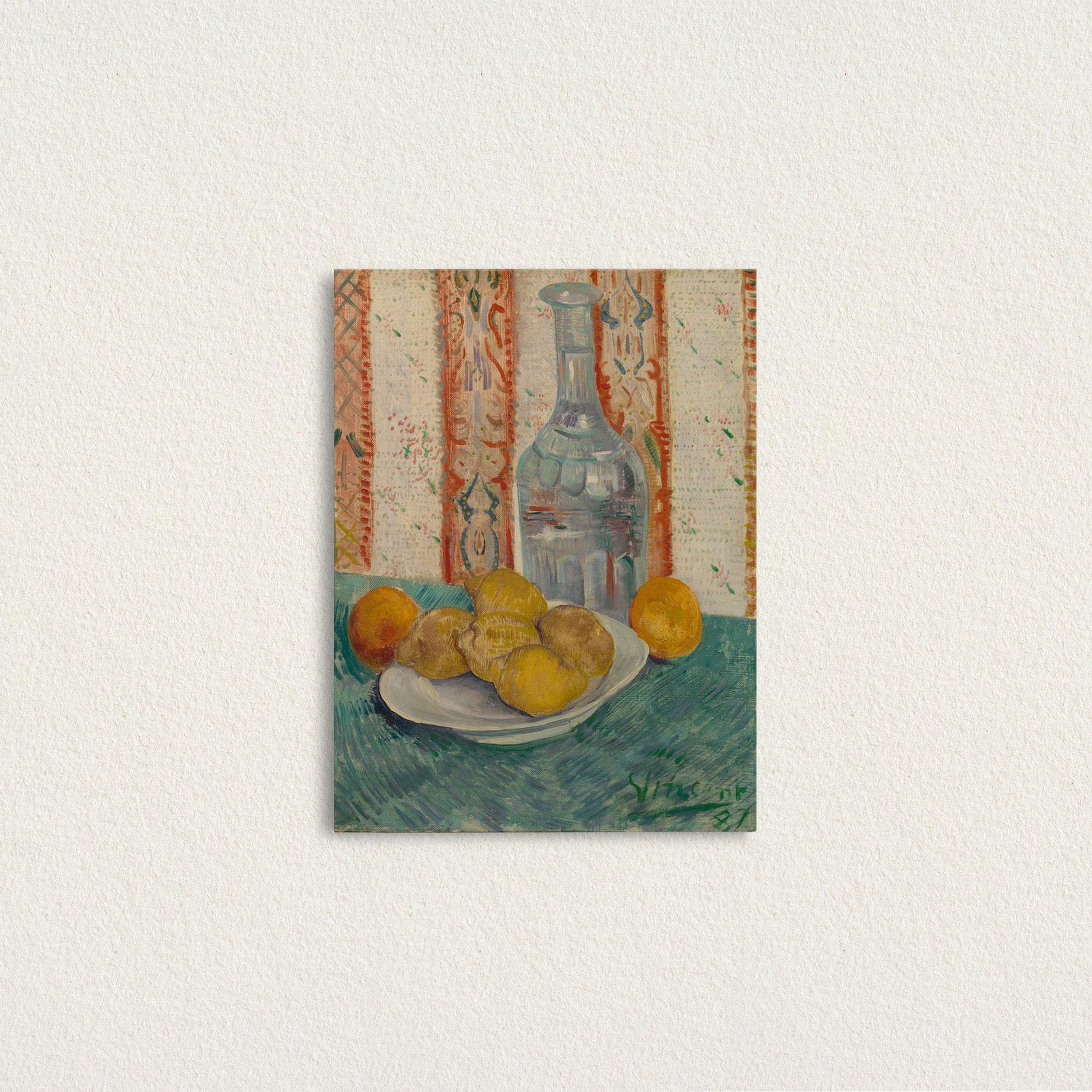 Carafe and Dish with Citrus Fruit Kanvas Tablo