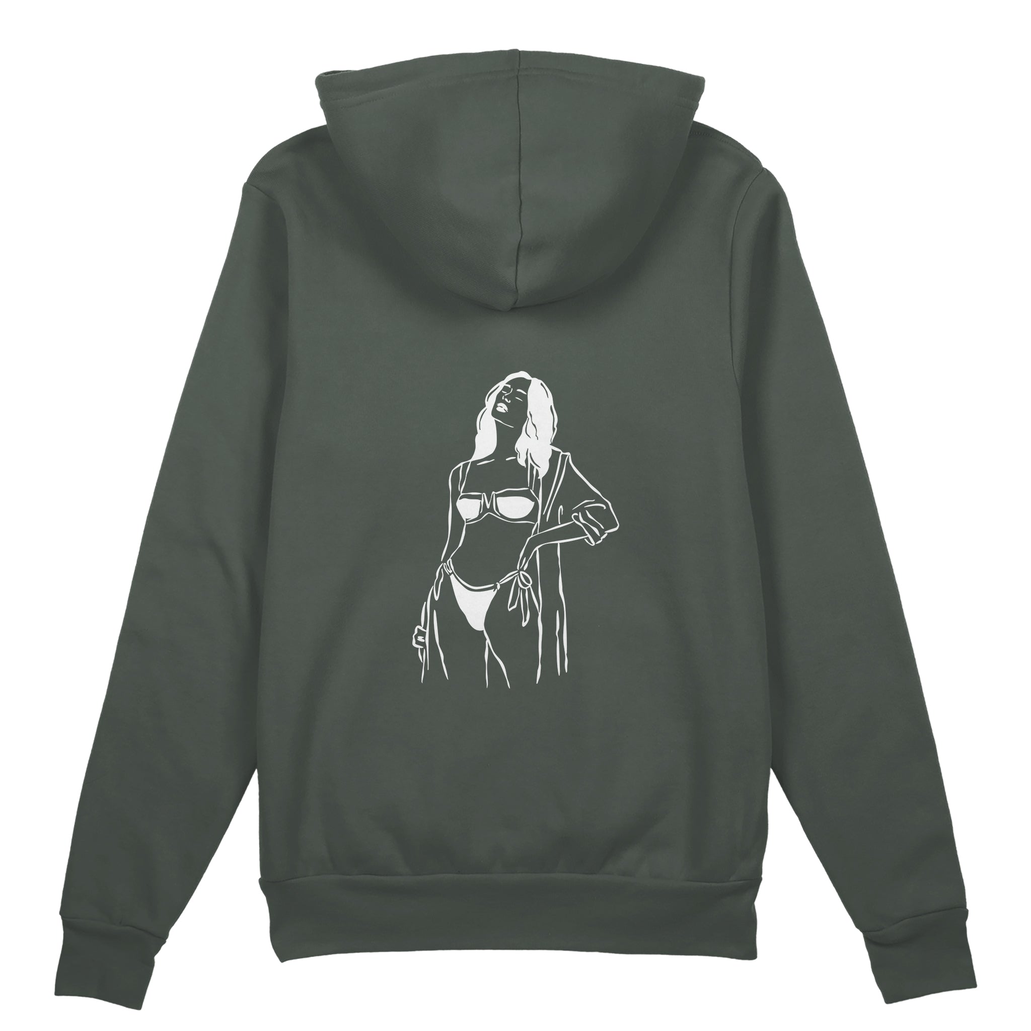 Catch Me By The Sea Oversize Hoodie - Antrasit - arka görünüm