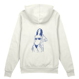 Catch Me By The Sea Oversize Hoodie - Beyaz - arka görünüm