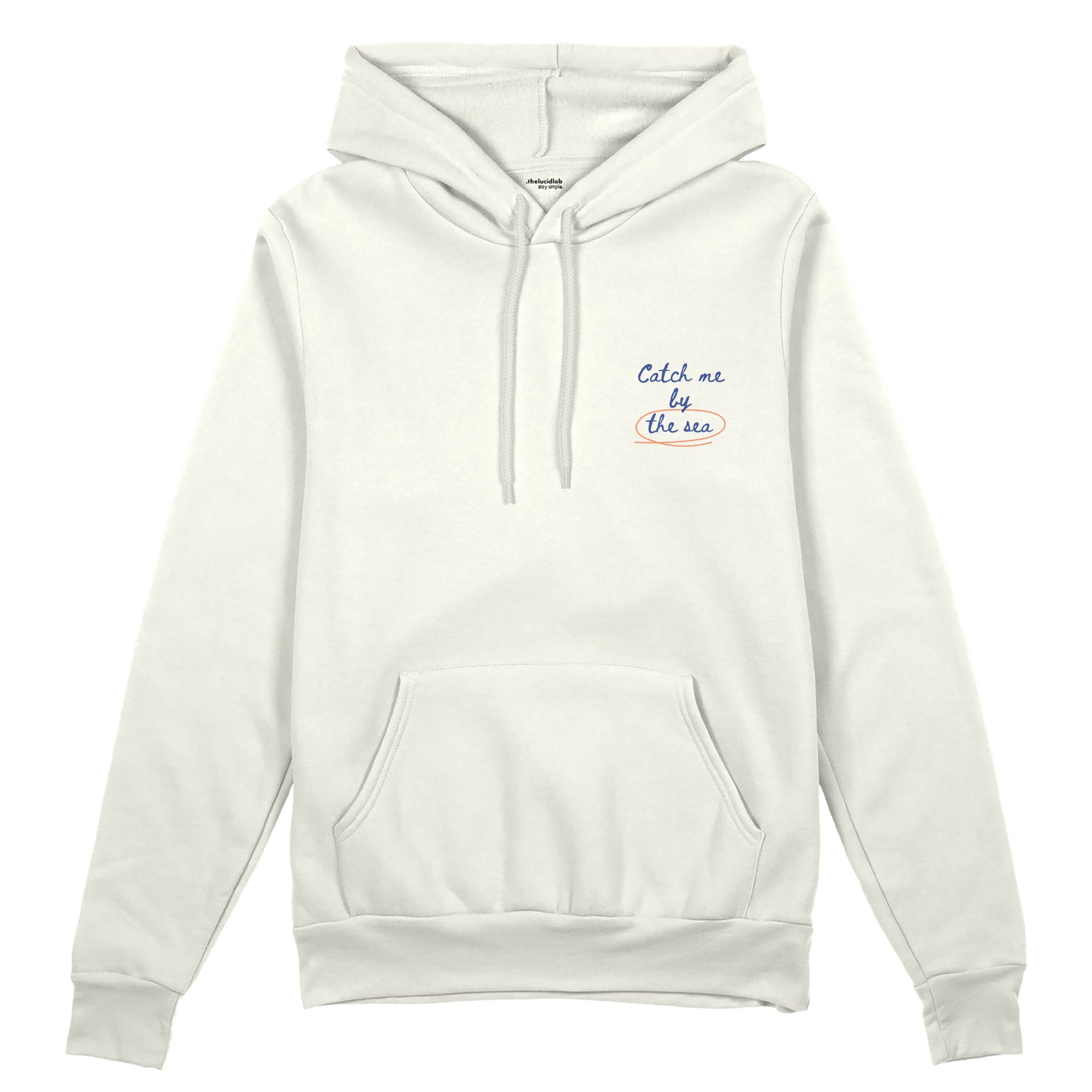 Catch Me By The Sea Oversize Hoodie - Beyaz - ön görünüm