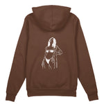 Catch Me By The Sea Oversize Hoodie - Kahverengi - arka görünüm