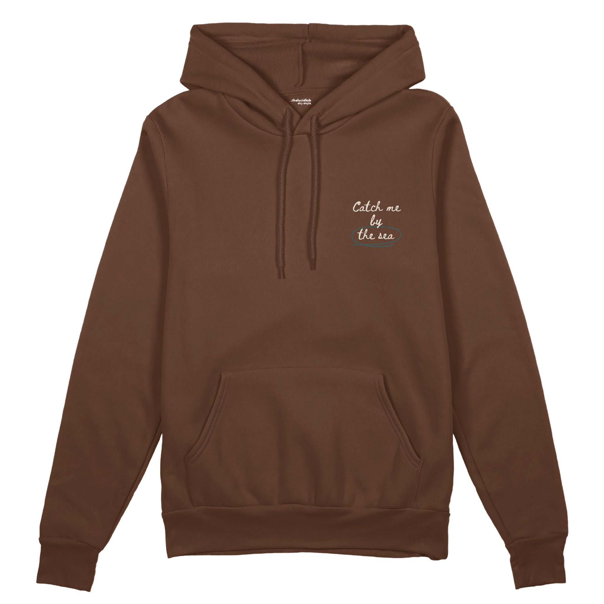 Catch Me By The Sea Oversize Hoodie - Kahverengi - ön görünüm
