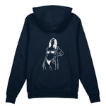 Catch Me By The Sea Oversize Hoodie - Lacivert - arka görünüm